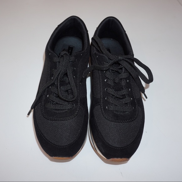 zara platform sneakers black